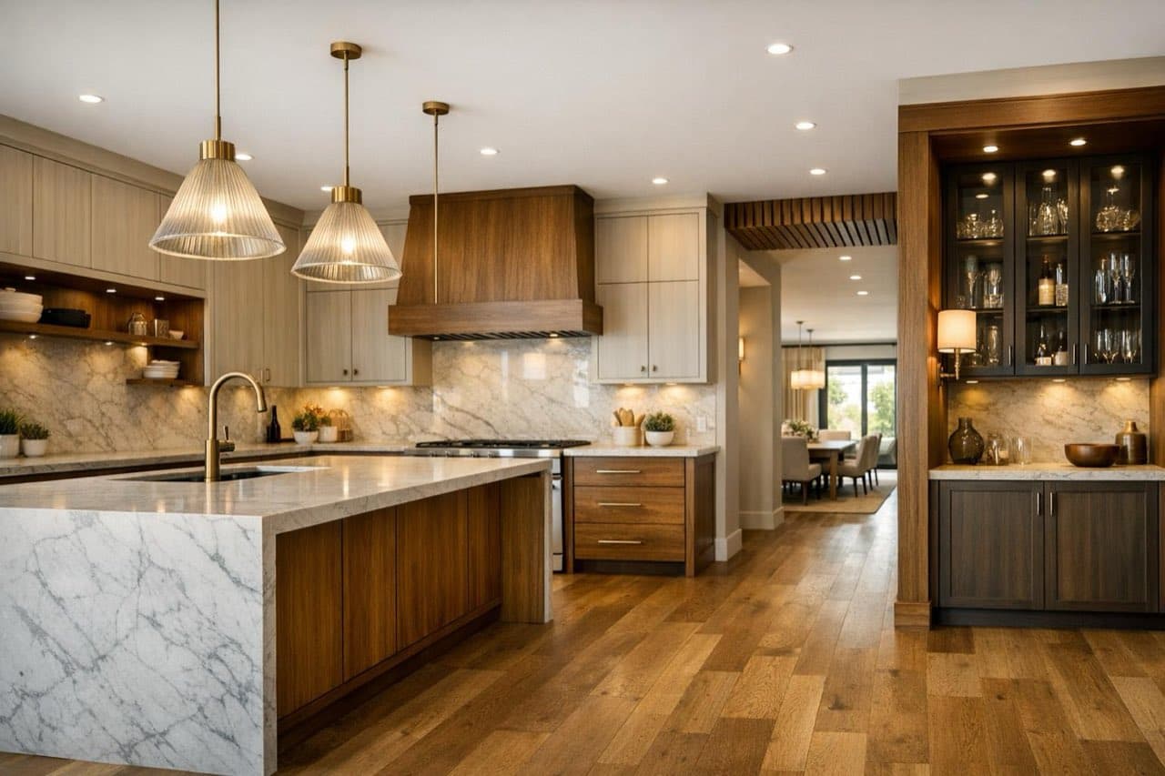 Completed modern residential renovation interior